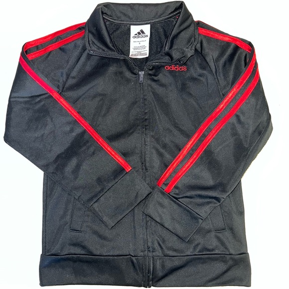 Adidas Superstar Track Jacket in black and red - Picture 1 of 7